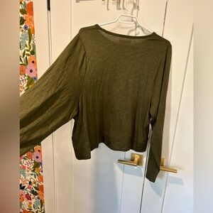 MADEWELL NWT Olive Green Puff Sleeved Jersey XXL
